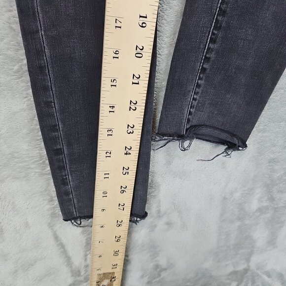 Madewell Curvy High Rise Skinny Jeans Womens Size 26 Gray Distressed Stretch - Picture 8 of 11